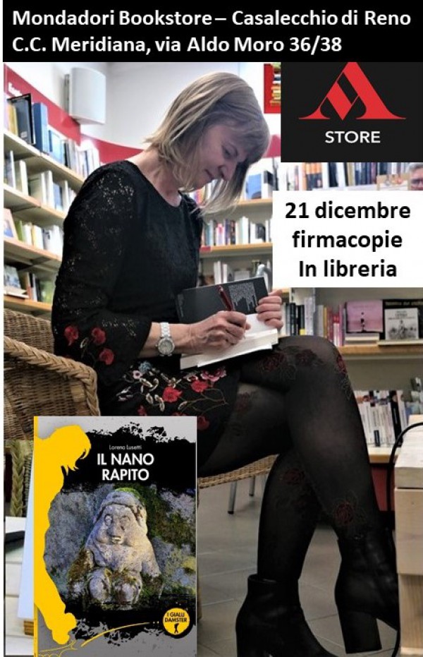 21 dicembre 2019 Firmacopie presso Libreria Mondadori Centro Commerciale Meridiana Casalecchio 